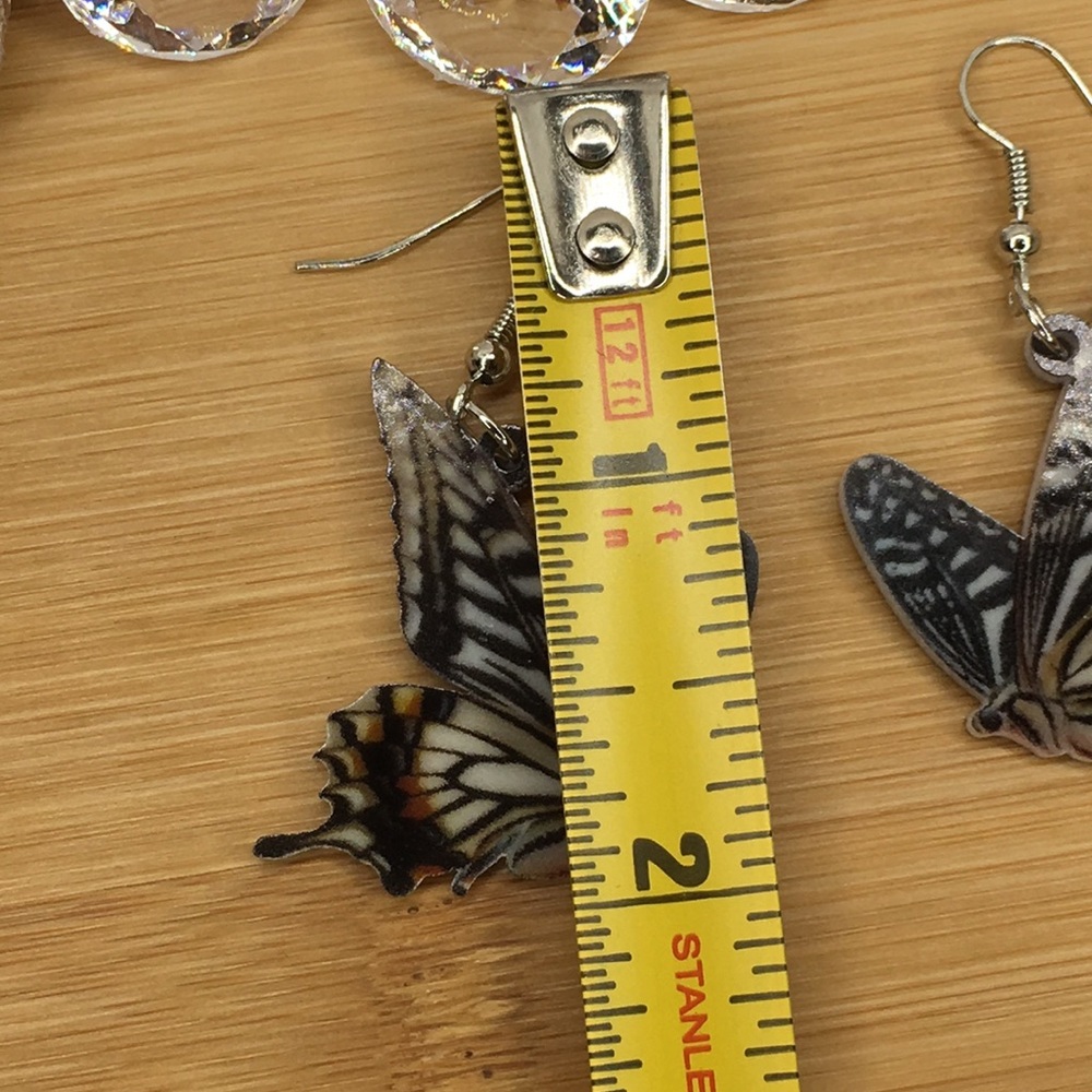Demoleus Acrylic Butterfly Earrings - Picture 5 of 6